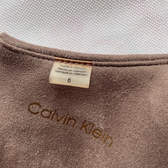 Calvin Klein Taupe Midi Dress - Picture 6 of 6